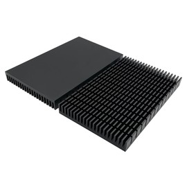 Awxlumv - Disipador de calor grande de aluminio, 5.9 x 3.6 x 0.59 pulgadas, 150 x 93 x 15 mm, aletas negras para disipadores de calor RTX 3090 3080 ti, placa trasera PCB LED (2 piezas)