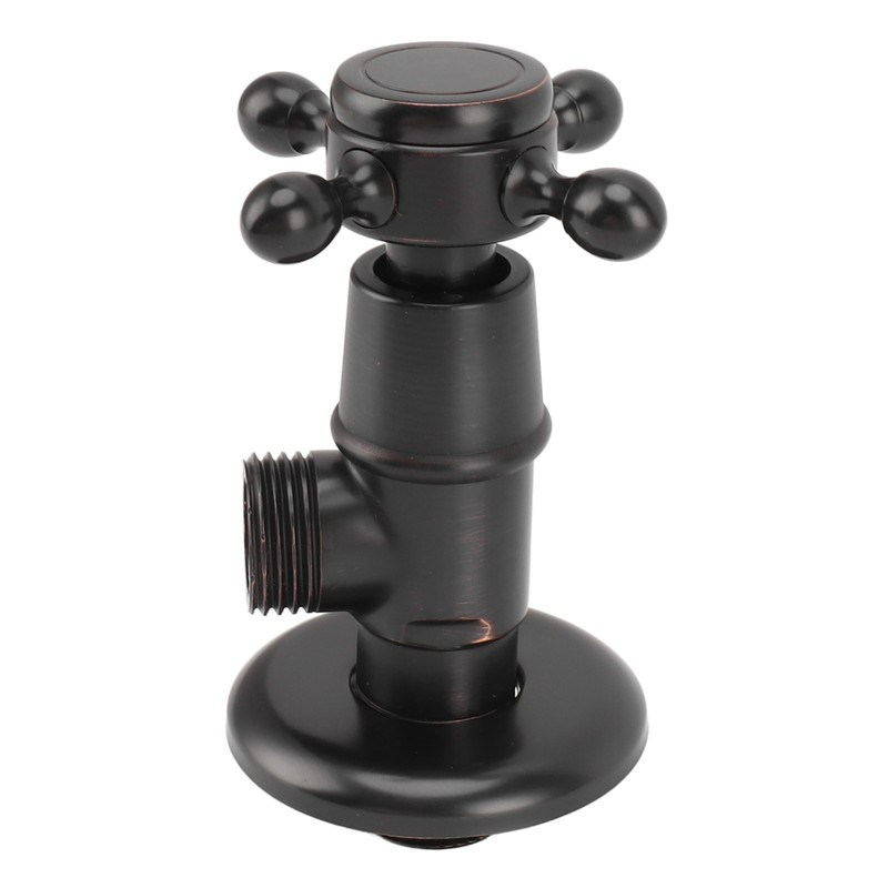 Solid Brass Angle Stop Valve Retro Thickened Cold Hot Triangle