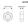 Instockbolts Hex Nuts, M4-0.7 Stainless Steel 304 (18-8) Hex Nut,