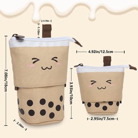 Pencil Case, Unisex Pencil Case, Pencil Case with Compartments, Pencil Case, Stationery with Zip, Unisex Pencil Case, Large Capacity Stationery Pouch, C-yellow, No