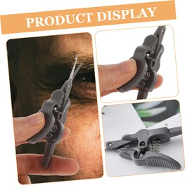 FOMIYES 5pcs Stainless Steel Eyebrow Trimmer Scissors Men's Beauty Scissor Precision Grooming Tool