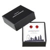 pewterhooter Women's Sterling Silver Sparkling Light Siam Stud Earrings