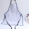 2 Stars Apron with Pocket Cotton Linen Women's Kitchen Apron
