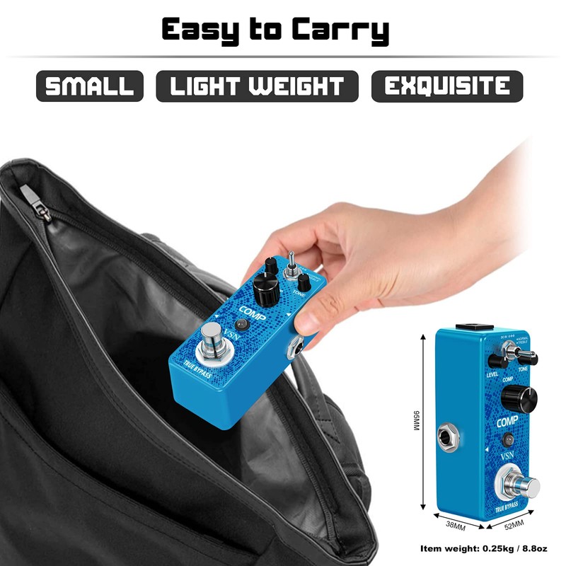 VSN Guitar Compressor Pedal for Analog Compression Effect Pedal Ultimate