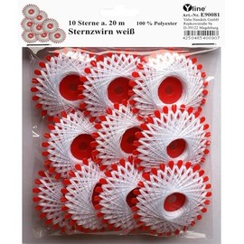 E90081 10 Stars 20 m Star Thread Polyester White/White