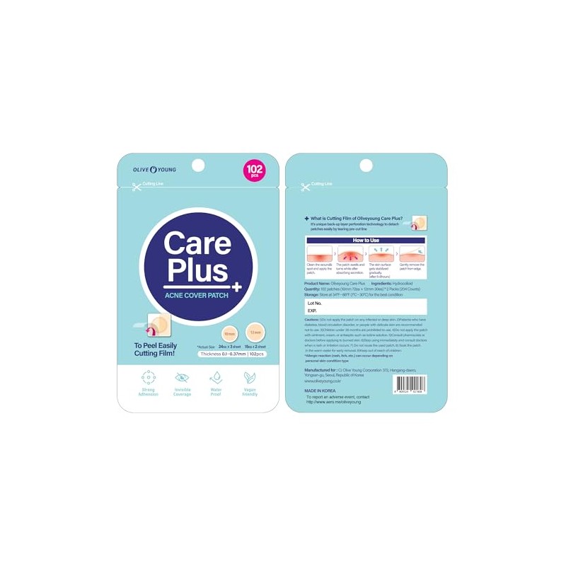 Hydrocolloid Acne Spot Patch - Clear Zits & Blemishes