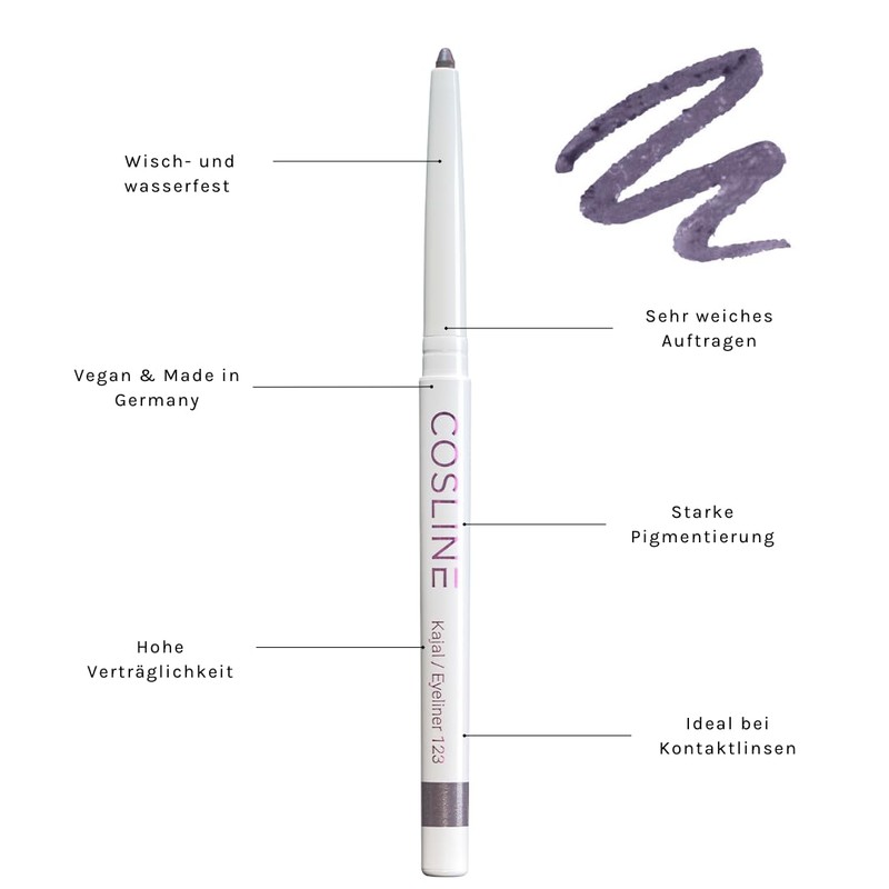 Cosline Kajal and eyeliner no. 123. Colour: Mystique - Shimmer