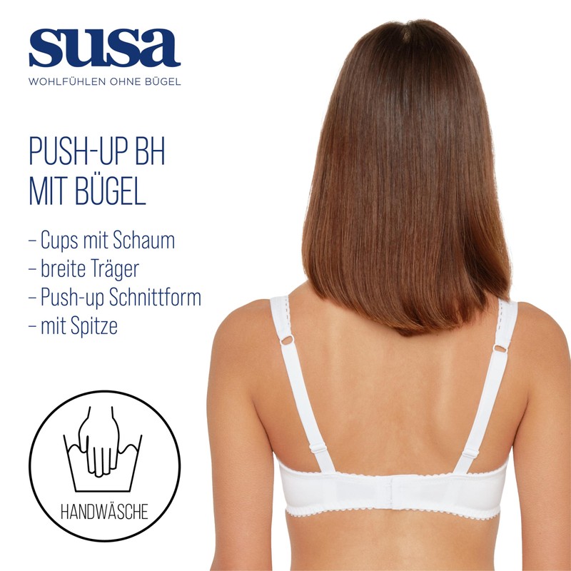 SUSA Women's Everyday Bra, White (003), 34B