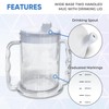 Wide Base Two Handles Drinking Cups with Drinking Lid -