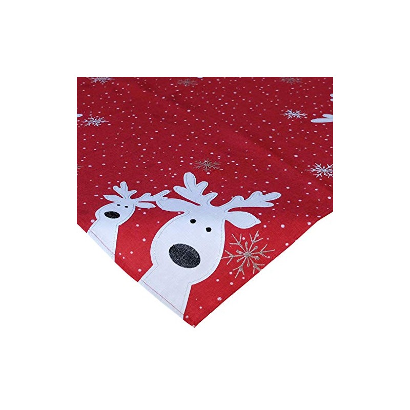 Raebel Tablecloth 85 x 85 cm Embroidery Funny Elk Red