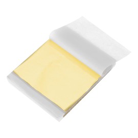 sourcing map 100 Pcs Gold Leaf Sheets 5.5" x 5.5" Imitation Gold Foil Sheets for Crafts,Picture Frames,Sculpture,Nails and DIY Arts Decoration,Copper Foil Color