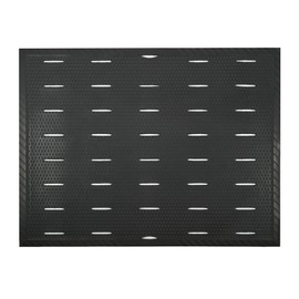 jxgzyy Front Door Mat Outside Entrance, Drainage Heavy Duty Entry Mats with Non Slip Backing, Waterproof Low Profile Rubber Mats, Easy Clean Doormat for Patio Entryway, Black