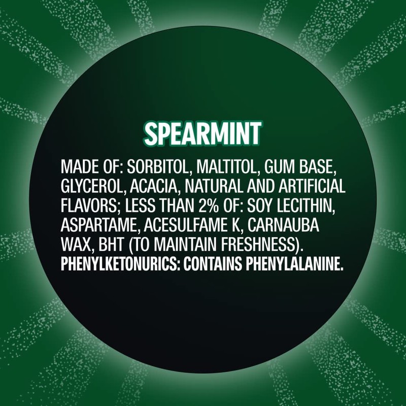 ECLIPSE Spearmint Sugarfree Gum, 60 Count (Pack of 4)