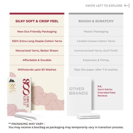 Mayfair Linen 100% Egyptian Cotton Queen Fitted Sheet Only - 800 Thread Count 16" Deep Pocket Fitted Sheet, Durable Sateen, All-Around Elastic, Head/Foot Side Indicators, White Queen Fitted Sheet