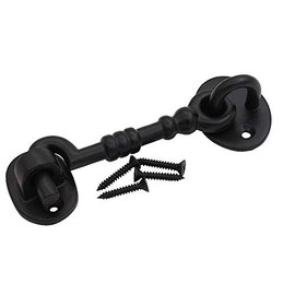 THDC Cast Iron Cabin Eye Hook, Latch For Gates, Latch For Doors, Privacy Hook, Wrought Iron Cabin Hook, Eye Latch Lock (5" (Small))
