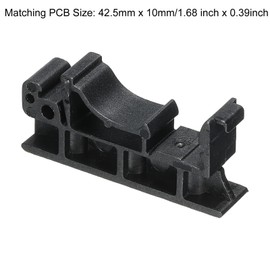 sourcing map PCB DIN Rail Mounting Bracket for 35 mm DIN Rail Black Set of 5