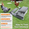 YUMOE Chicken Feeder Galvanized 25Lbs Capacity Weatherproof Treadle Chicken Feeder