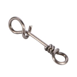 50Pcs Fastach Clips, Fishing Clip Fast Snaps Stainless Steel Fishing Swivel Snap Fishing Snap Fast Clips Fishing Rolling Barrel Swivel Snap Swirl Connector Fishing Lures Leaders Accessories(1#)