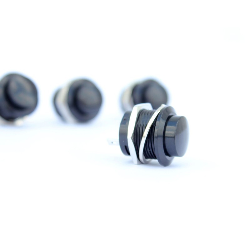 Ytian 5 Pcs Round Cap Momentary Push Button Switch,AC 6A/125V