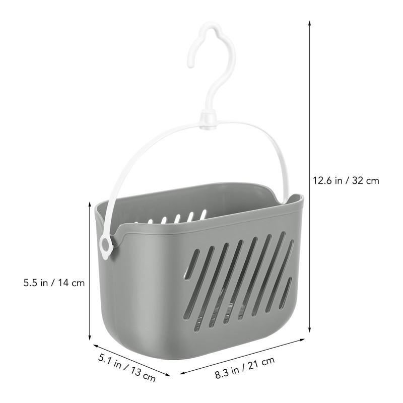 Gatuida Plastic Storage Basket with Hook, Hanging Shower Kitchen Organizer,