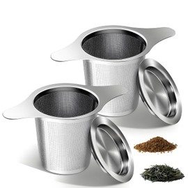 2 Piezas Infusor De Acero Inoxidable, Infusionador De Te, Infusor De Te Para Tazas y Teteras, Seguro, No Tóxico y Antioxidante, Ideal Para Uso Diario, Viajes Y Picnics, 13.4 * 6.2 CM