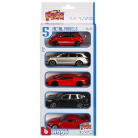 BBurago 18-30005 - Street Fire 1:43 Geschenkset 5er, sortiert
