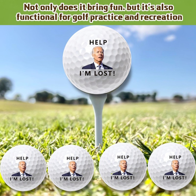 botogift 4 Pcs Funny Golf Balls for Birthday, Father’s Day