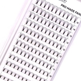 COAST GIRL Premade Fans Eyelash Extensions 3D 4D 5D 6D Short Stem Premade Volume Eyelash Extensions 0.07 Premade Lash Fans C D Curl 8-15mm Handmade Volume Lashes Very Suitable For Beginners And Professional Lash Artists (6D D Curl, 9mm)