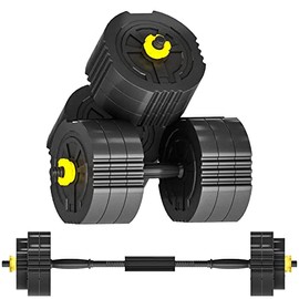 SogesHome Weights Dumbbells Set-Adjustable Dumbbells for Men and Women Weight Lifting Training Weight Equipment Set with Connecting Rod Pair 55lbs for Home Gym
