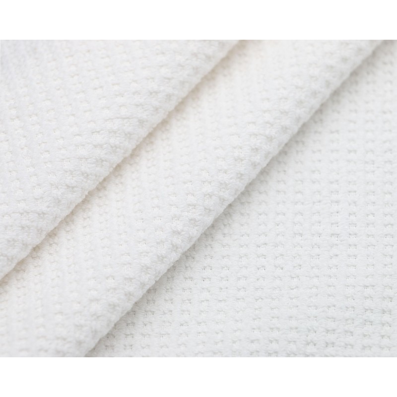 ZOLLNER Set of 6 White Waffle Pique Hand Towels 100%