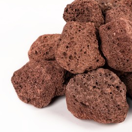 GASPRO 10 lb Large Red Lava Rocks, 1-3 Inch, Ideal for Outdoor Fire Pits, Indoor Fireplaces with Propane and Natural Gas