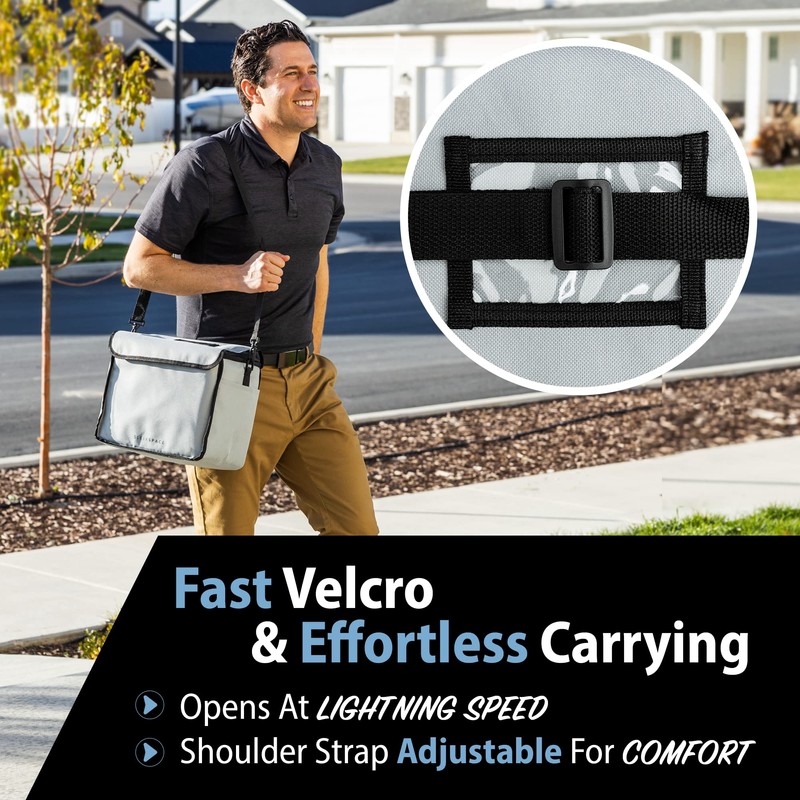 Sleek Space Drinks Carrier with Removable Divider and Velcro Closure,