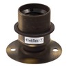 ElekTek Brushed Antique Brass E27 Slatted Socket with Lampshade Ring,