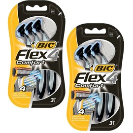 BIC Flex 4 Comfort Men's Razor - Pack of 3 X 2 (2)
