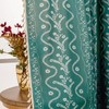 TIVNICO Teal Boho Linen Blend Curtains for Kitchen 2 Panels,Room
