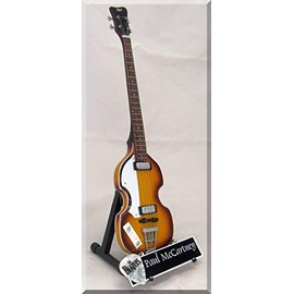 PAUL McCARTNEY Miniature Bass Hofner Beatles w/Guitar Pick