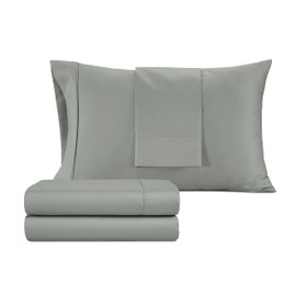 IZOD - Silky Sateen Cotton Sheet Set, Smooth & Buttery Feel, Long-Staple Cotton, Deep Pocket Sheets (300 TC, Twin/Sage)