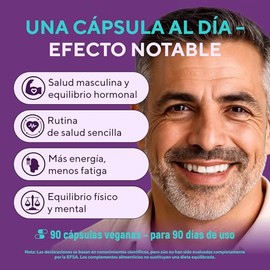 Vitaminas para Hombre – Multivitamínico Hombre con Maca Negra, L-Arginina, Vitaminas A, C, D3, E, Complejo B, Zinc, Magnesio y Potasio – Suplemento Di