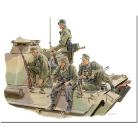 PLATZ DRAGON 1/35 WW2 German Tank Crossroader Set Lorraine 1944 Plastic Model DR6156 (People, Animal)