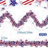 Krissing 66FT 4th of July Tinsel Garland, Patriotic Red White