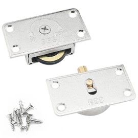 ITROLLE Cabinet Wardrobe Sliding Door Pulley Sliding Door Pulley Closet Cabinet Sliding Door Wheels Sliding Cabinet Door Hardware Roller for Cabinet Barn Door Wardrobe Closet with Screws