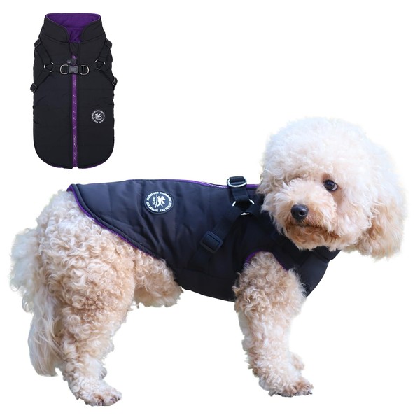 Norbi Dog Winter Jacket with Built-in Harness - Adjustable Warm