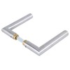 Türdrückerpaar | gerade L-Form | Edelstahl | Drückerlänge 130 mm | Drückerabstand 60 mm