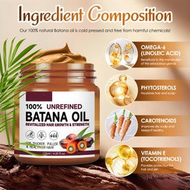RoserRose 240 ml Batana Oil, Organic Batana Oil for Hair Growth, Batana Oil, Batana Oil for Hair for Growth Hair, Rosemary Oil, Hair, Pure Organic Natural and Cold-Pressed Hair Oil (2 Pieces)