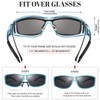 Peekaco Polarized Sunglasses Fit Over Glasses for Men Women, Wrap