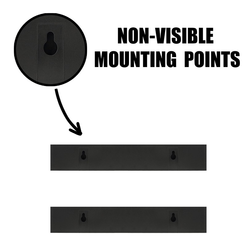 GEEZY Set of 2 Floating Wall Shelves Picture Ledge Display