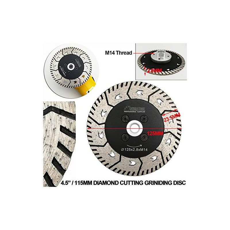 5”/125mm 2 in 1 Diamond Blade for Cutting and Grinding