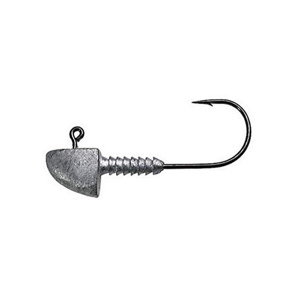 Lunker City Light Tackle SW Fin-S Head with NKL Hook, 10 per Bag (Black, 1/4-Ounce)