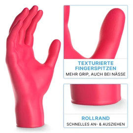 Arnomed Disposable Gloves, Red, XS, Nitrile Gloves with box of 100 pieces, Gloves Disposable Powder-Free, Latex-Free Rubber Gloves, Disposable Gloves in XS, S, M, L and XL