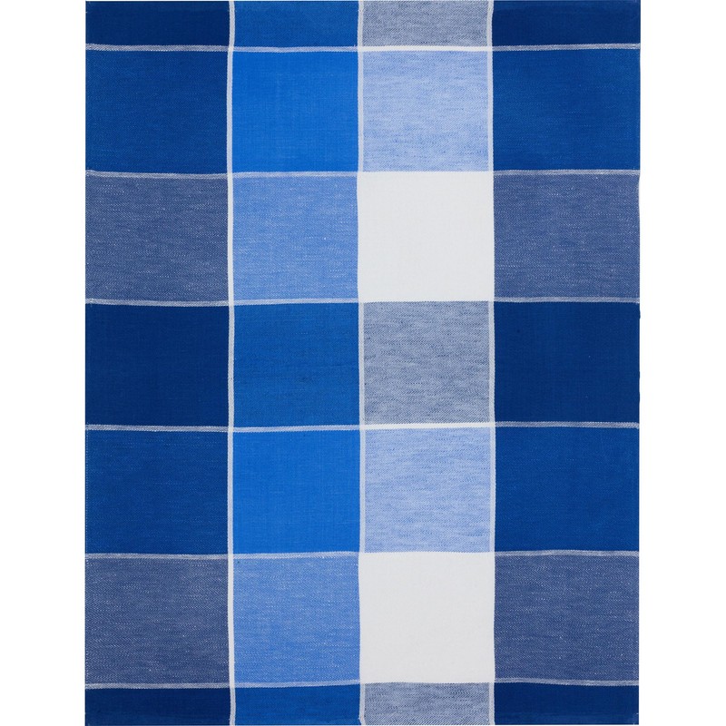 Kracht Pack of 3 Half-Linen Tea Towels Block Check 50